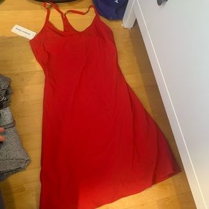 Red Outdoor Voice exercise dress